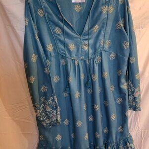 Women's blue boho dress size XXL